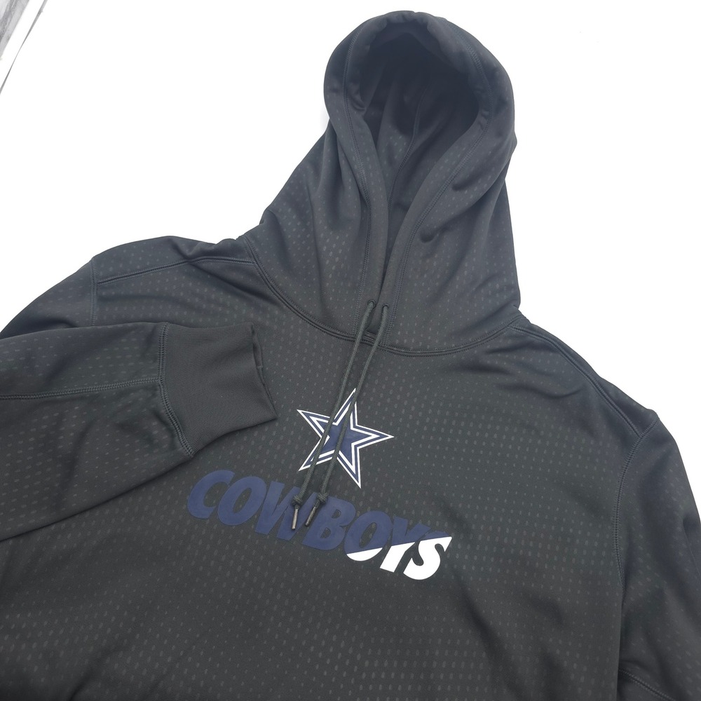 Nike NFL Dallas Cowboys Therma-FIT Hoodie Mens XXL Gray Geometric Pullover